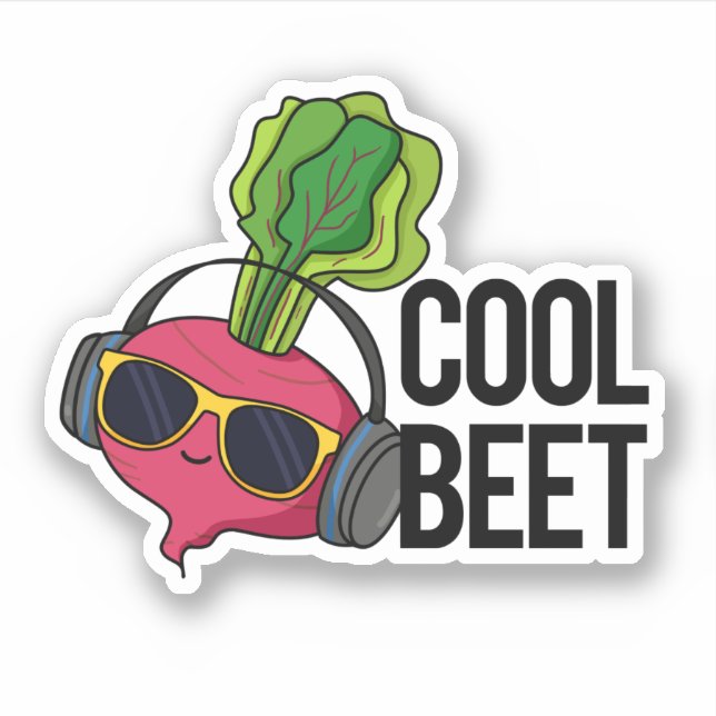 Pegatina Guay Beet Funny Veggie Pun (Anverso)