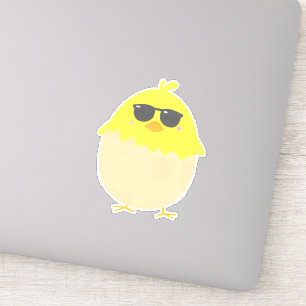 Pegatina Guay Chick funky Pascua Chick amarillo