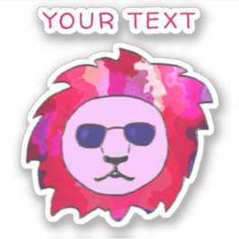 Pegatina Guay Colorous Lion Head Sungakes Text