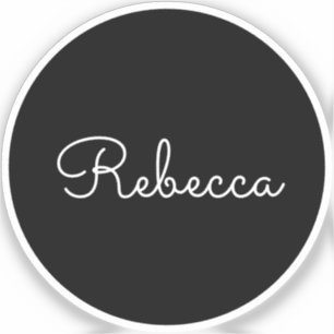 Pegatina Guay Editable Script Retro-Moderno Transparente