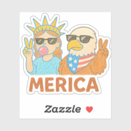 Pegatina Guay 'Merica Vibes - Escuadrón de la Paz Estatua y