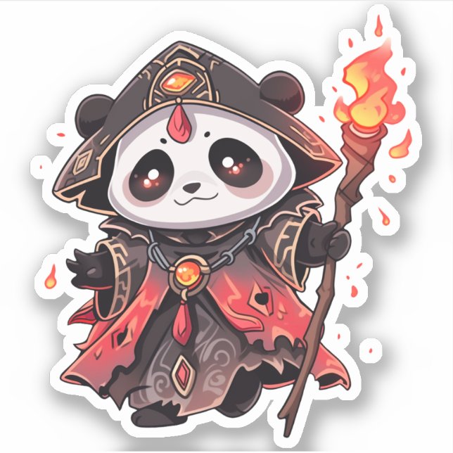 Pegatina Guay Panda - Asistente para demostración de incend (Anverso)