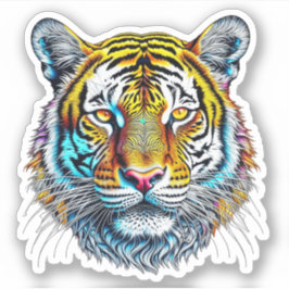 Pegatina Guay Resumen Cara de tigre