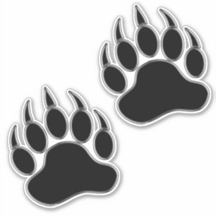 Pegatina Guay Silver Black Bear Paw