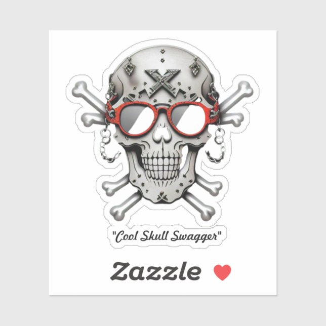Pegatina "Guay Skull Swagger" (Hoja)