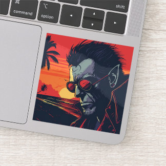 Pegatina Guay Werewolf Retro Sunset