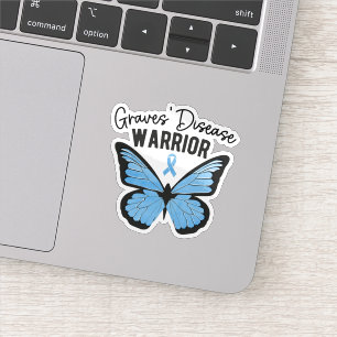 Pegatina Guerrero de la enfermedad de las tumbas, enfermeda