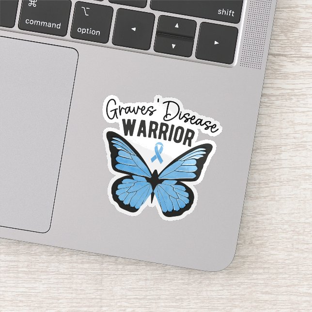 Pegatina Guerrero de la enfermedad de las tumbas, enfermeda (Detalle)