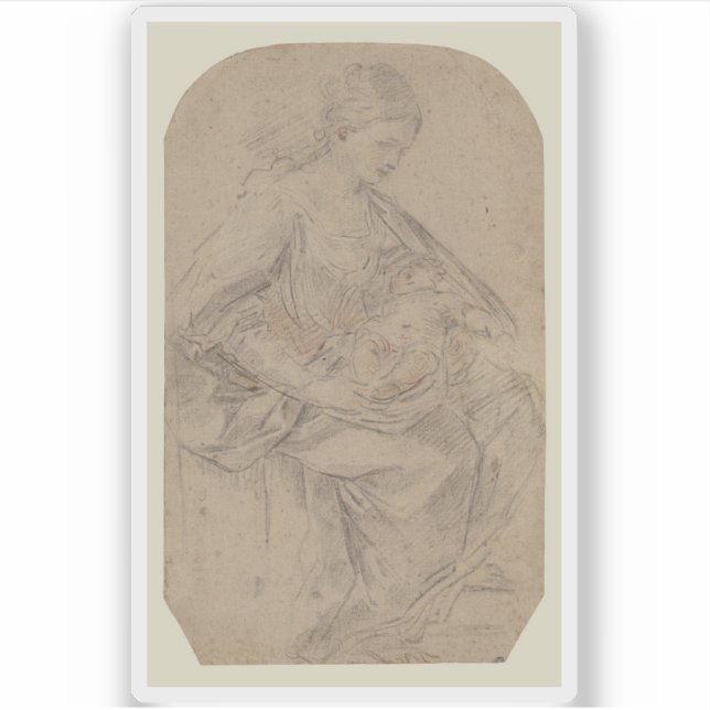 Pegatina Guido Reni - Natividad (Anverso)