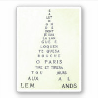 Guillaume Apollinaire, Eiffel Calligramme