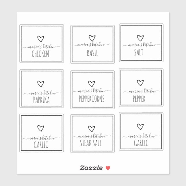 Pegatina Guión de Bonito del gabinete de especias de la org (Hoja)