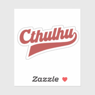 Pegatina Guión de la Liga Cthulhu - Letras de Eldritch vint