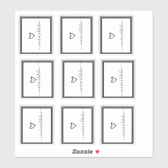 Pegatina Guión del gabinete de especias de la organización  (Hoja)