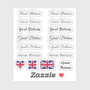 Pegatina Guión elegante Reino Unido Bandera Británica Juego