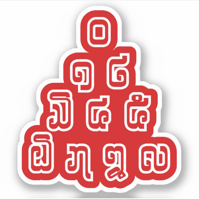 Pegatina Guión lingüístico laosiano/lao (Anverso)