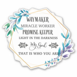 Pegatina Guirnalda floral cristiana