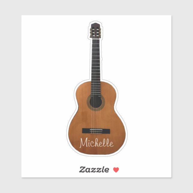 Pegatina Guitarra acústica musical (Hoja)