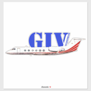 Pegatina Gulfstream IV Jet privado de lujo