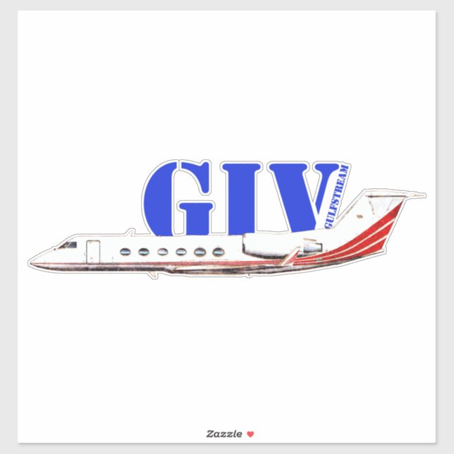 Pegatina Gulfstream IV Jet privado de lujo (Hoja)