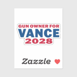 Pegatina Gun Owner for Vance 2028