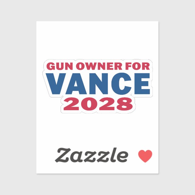 Pegatina Gun Owner for Vance 2028 (Hoja)