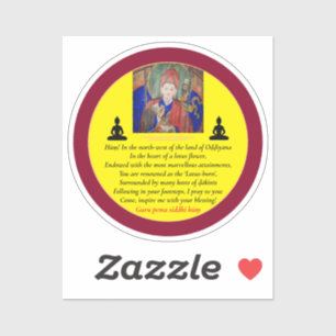 Pegatina Guru Rinpoche & Seven Line Prayer /Padmasambhava