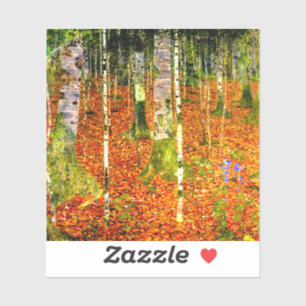 Pegatina Gustav Klimt Birch Trees