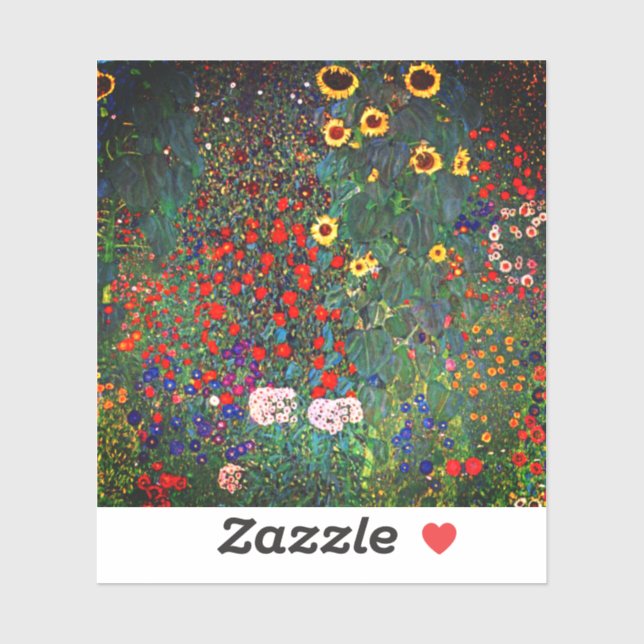 Pegatina Gustav Klimt Flower Garden (Hoja)