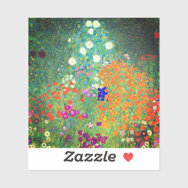 Pegatina Gustav Klimt Flower Garden (Hoja)