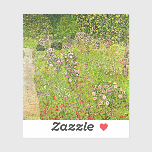 Pegatina Gustav Klimt Orchard con Rosas (Hoja)