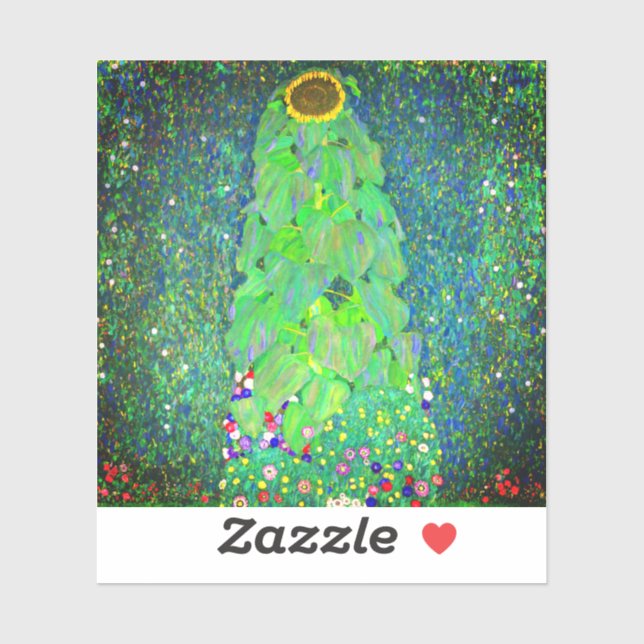 Pegatina Gustav Klimt Sunflower (Hoja)