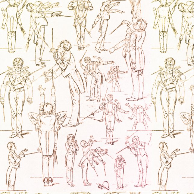 Pegatina Gustav Mahler - Conductora (Anverso)