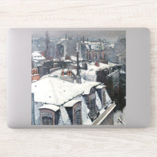 Pegatina Gustave Caillebotte - Techos en la nieve