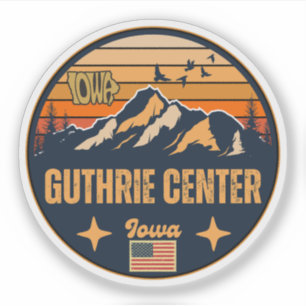 Pegatina Guthrie Center, Iowa Ia, Estados Unidos