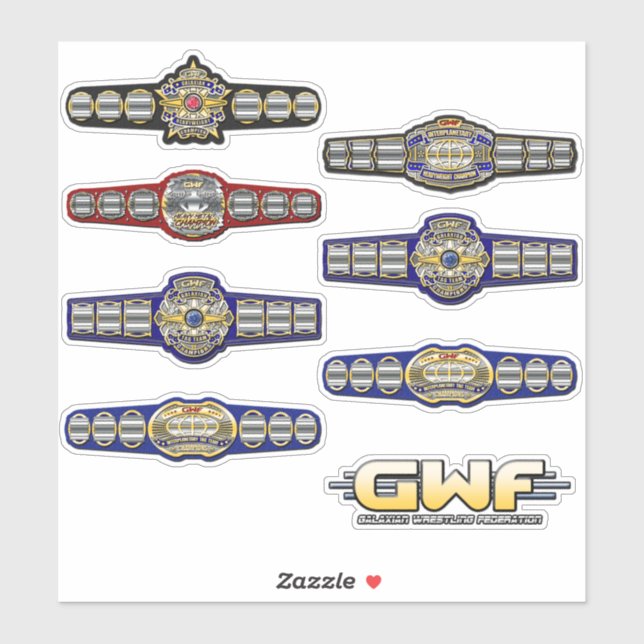 Pegatina GWF Golden Age Title Set 1 (Hoja)