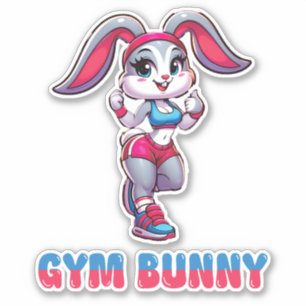 Pegatina Gym Bunny