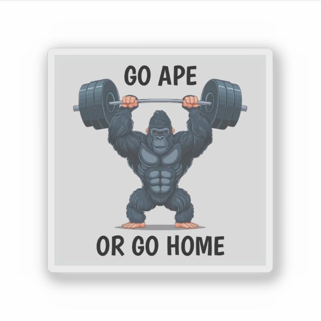 Pegatina Gym Gorilla (Anverso)