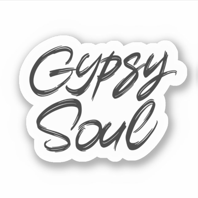 Pegatina Gypsy Soul (Anverso)