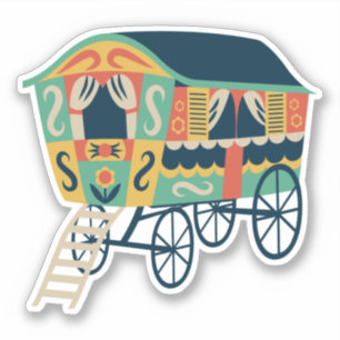 Pegatina Gypsy Wagon