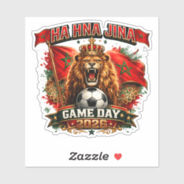 Pegatina 🇲🇦 HA HNA JINA Equipo Marruecos Día de Partido 2