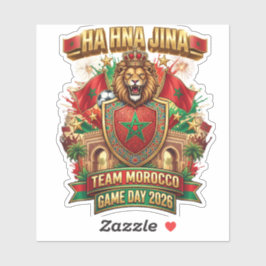 Pegatina 🇲🇦 HA HNA JINA Equipo Marruecos Día de Partido 2