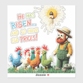 Pegatina ¡Ha Resucitado… y También los Precios de los Huevo