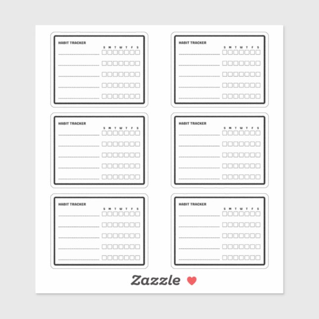 Pegatina Habit Tracker Planner (Hoja)