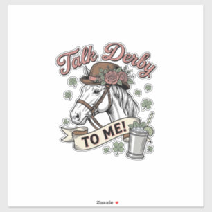 Pegatina Habla Derby Conmigo Caballo Mint Julep Camiseta Vi