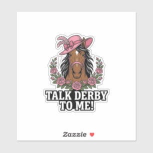 Pegatina Háblame del Derby Diseño de Derby de Rosa de Cabal