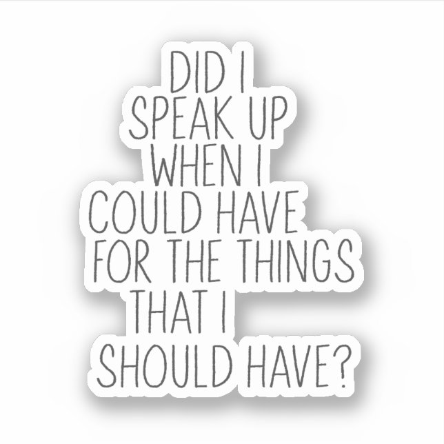 Pegatina ¿Hablé? (Anverso)