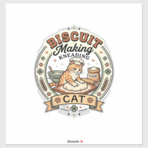 Pegatina Hacer galletas amasando gato Hacer galletas amasan