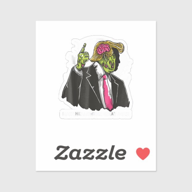 Pegatina Hacer que Halloween vuelva a ser grande Trump (Hoja)