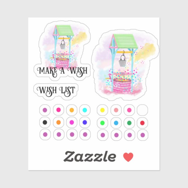 Pegatina hacer un deseo (Hoja)