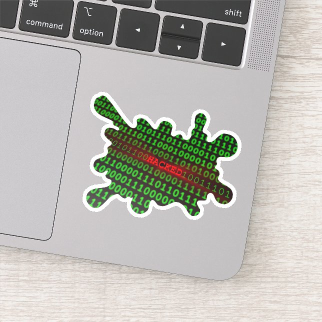 Pegatina Hackeado (Detalle)